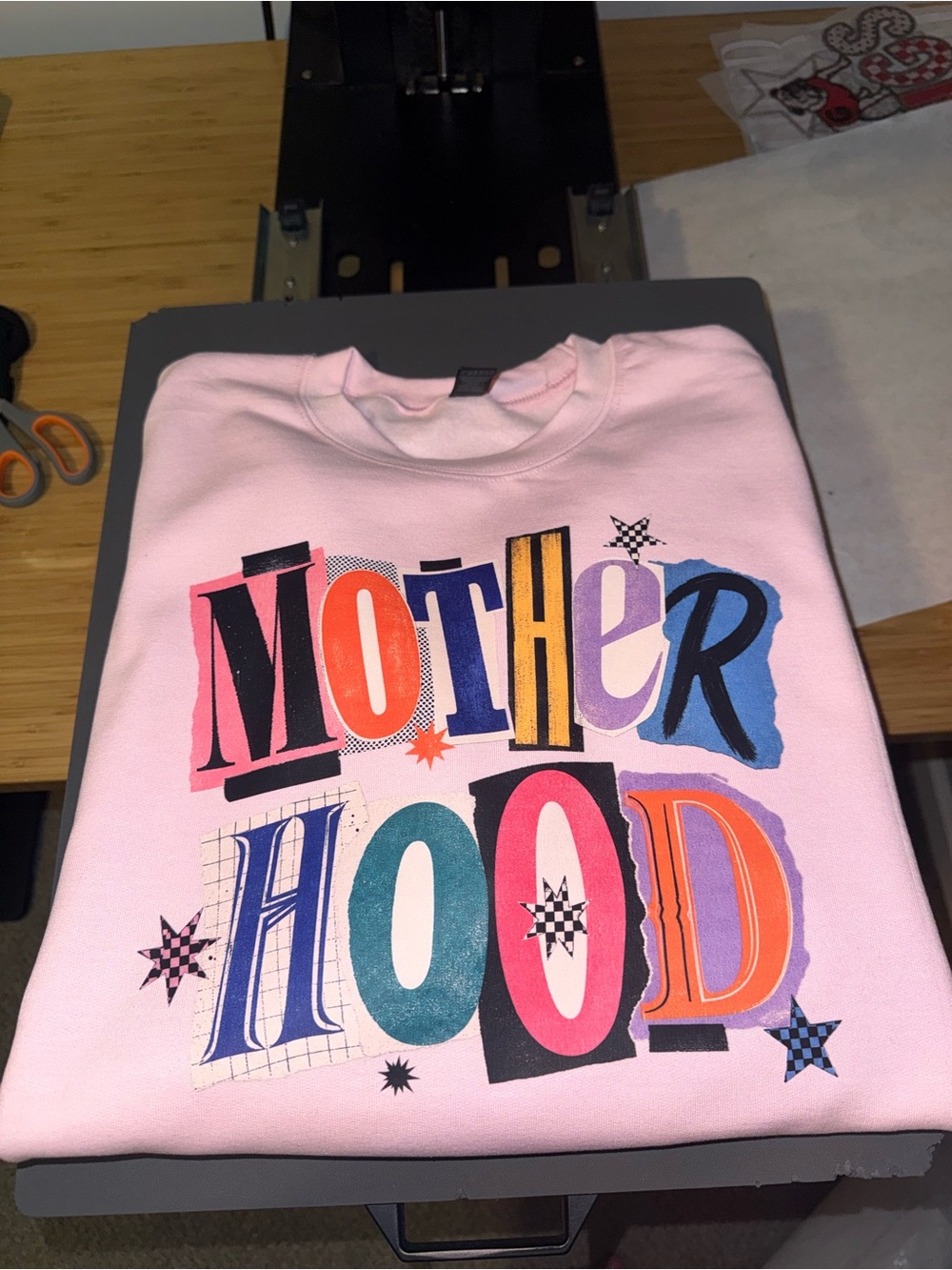 Pink "Motherhood" Graphic Sweatshirt